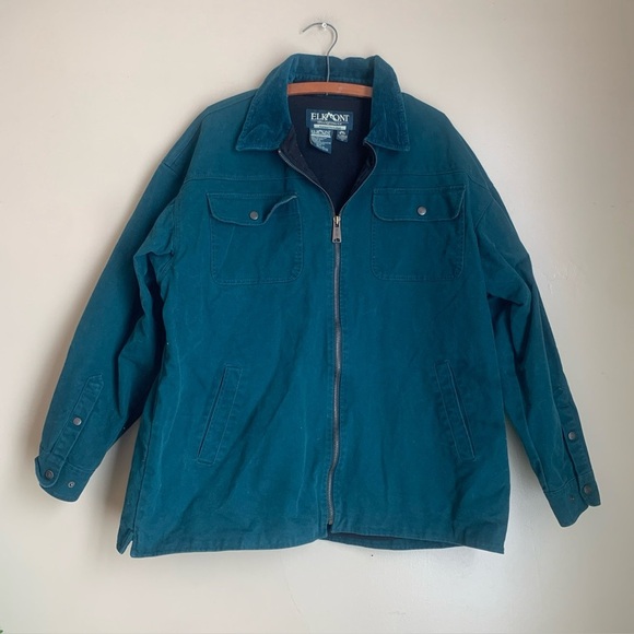elkmont outfitters Other - Vintage Elkmont Outfitters Men's Heavy Canvas Jacket  Green Zip Coat size xLarge